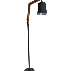 Lampa stojąca czarna 145 cm regulowana