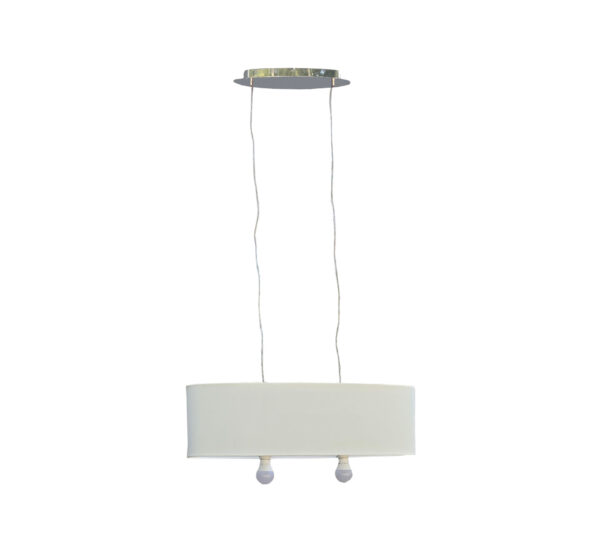 Lampa wisząca biała 126 cm regulowana