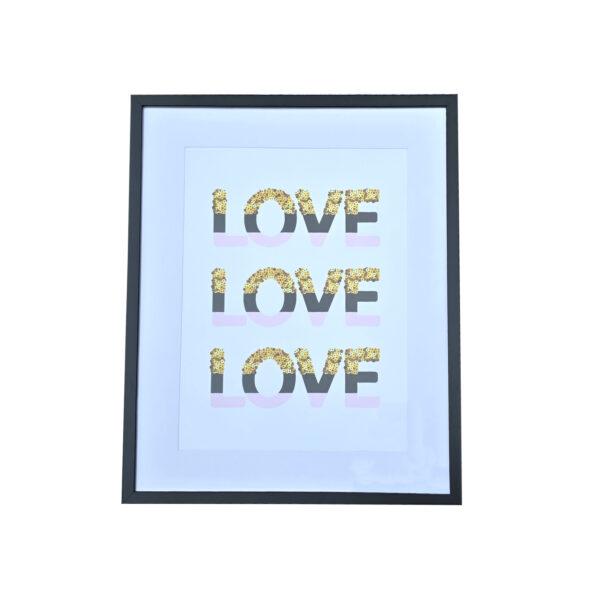 Ramka na zdjęcie obraz 40 x 50 czarna love