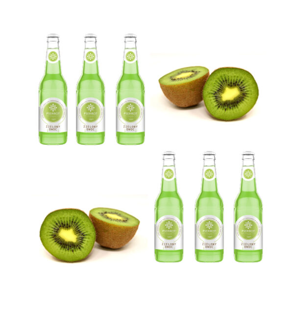 Pierrot napój gazowany cytrusowy zielony owoc 330 ml zestaw 6