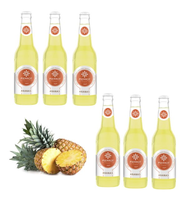Pierrot napój gazowany o smaku ananasa 330 ml zestaw 6