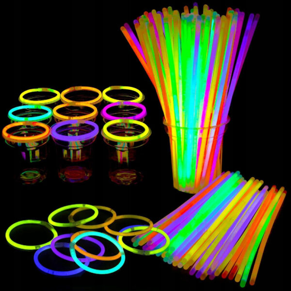 Pałeczki fluorescencyjne dla dzieci 50 szt. opaski na imprezę - obrazek 4