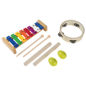 Zestaw instrumentów muzycznych z cymbałkami