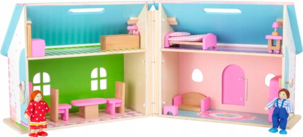Drewniany domek dla lalek do zabawy Small Foot - obrazek 3