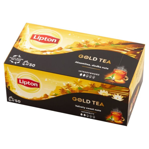 Lipton gold tea herbata czarna 100g 50 torebek