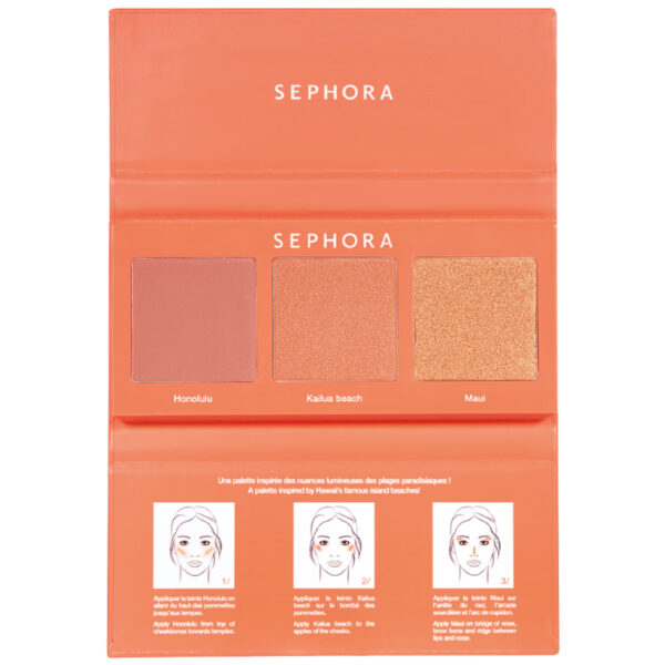 Paleta 2 róże i 1 rozświetlacz Sephora time to surf - obrazek 3
