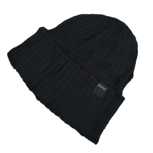 Czapka zimowa beanie Eono czarna one size męska - obrazek 2