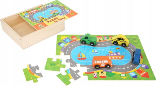 Układanka z samochodzikami Traffic Puzzle Small Foot - obrazek 3