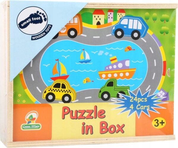 Układanka z samochodzikami Traffic Puzzle Small Foot - obrazek 2