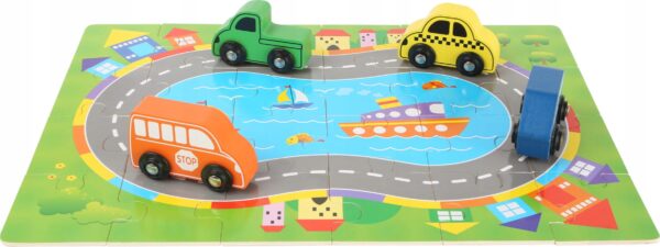 Układanka z samochodzikami Traffic Puzzle Small Foot
