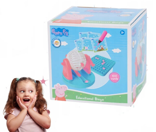 Gra towarzyska edukacyjna bingo Świnka Peppa 3+