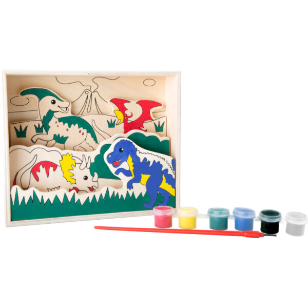 Drewniana kolorowanka dinozaury Small Foot 4+ - obrazek 2