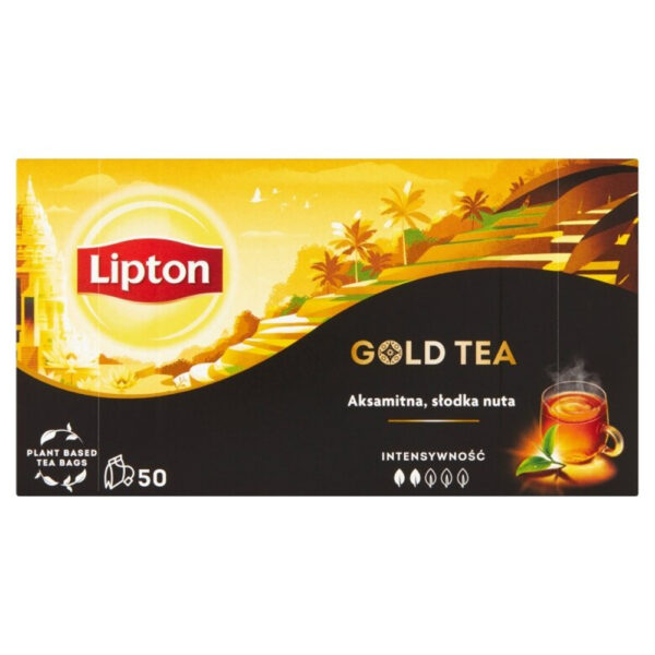 Lipton gold tea herbata czarna 100g 50 torebek - obrazek 2