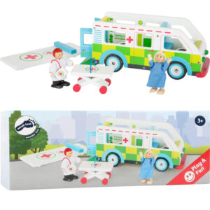 Drewniany ambulans karetka z akcesoriami Small Foot 3+