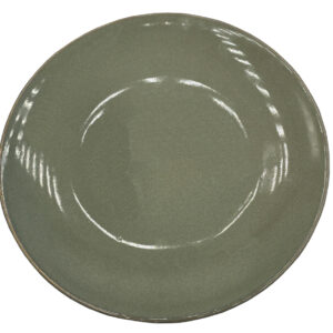 Talerz płaski obiadowy ceramiczny zielony 27 cm duży