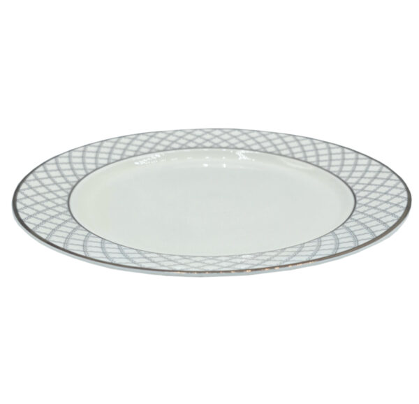 Talerz śniadaniowy ceramiczny we wzorki 21 cm ozdobny - obrazek 2
