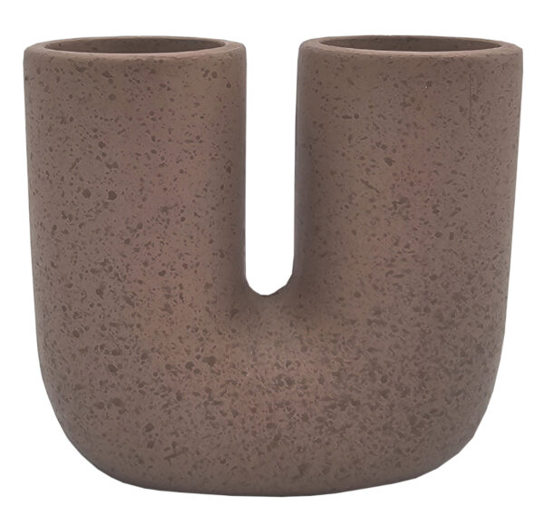 Świecznik stołowy nowoczesny ceramiczny na 2 świeczki