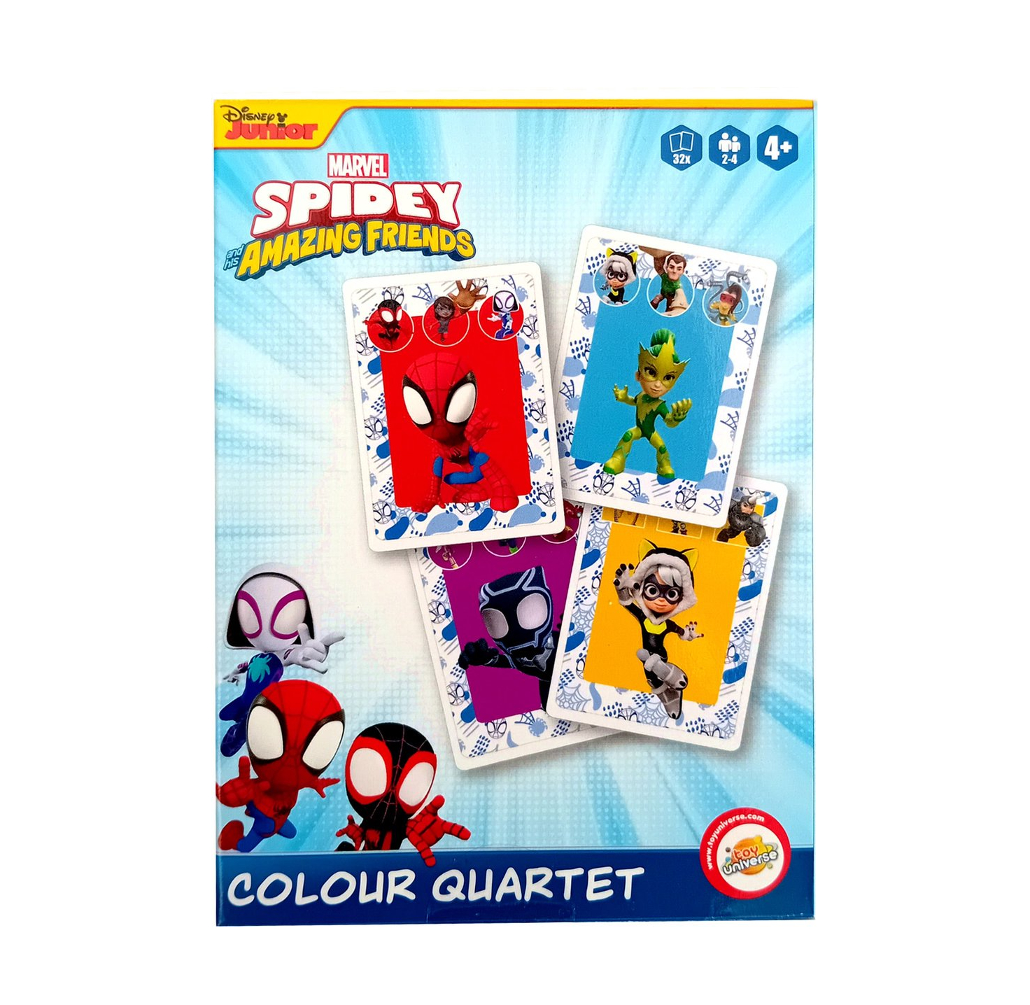 Gra karciana kwartet kolorów Marvel Spidey