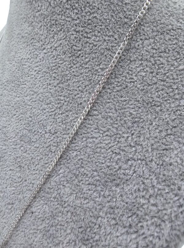 Łańcuszek srebrny damski 925 pancerka diamentowana 45 cm - obrazek 2