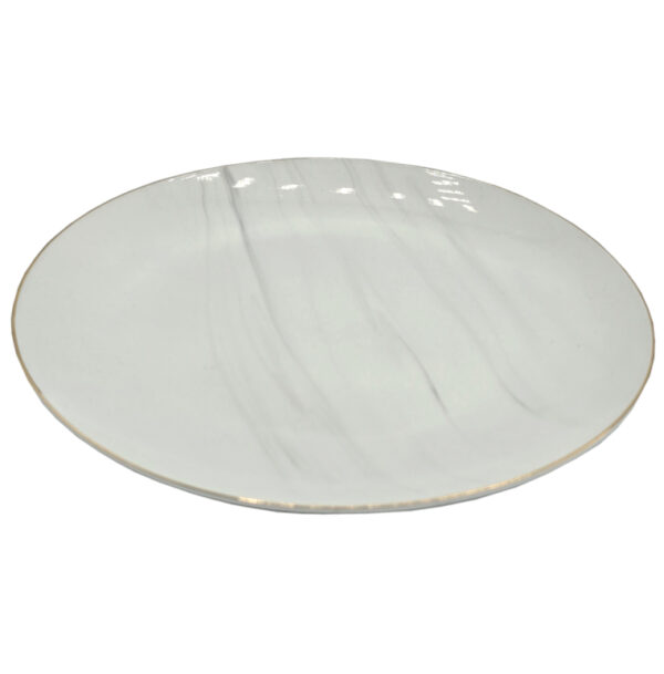 Talerz śniadaniowy ceramiczny marmurowy 21 cm - obrazek 2