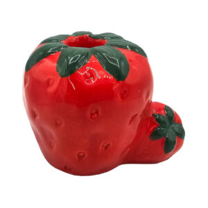 Świecznik stołowy ceramiczny owocowy truskawka
