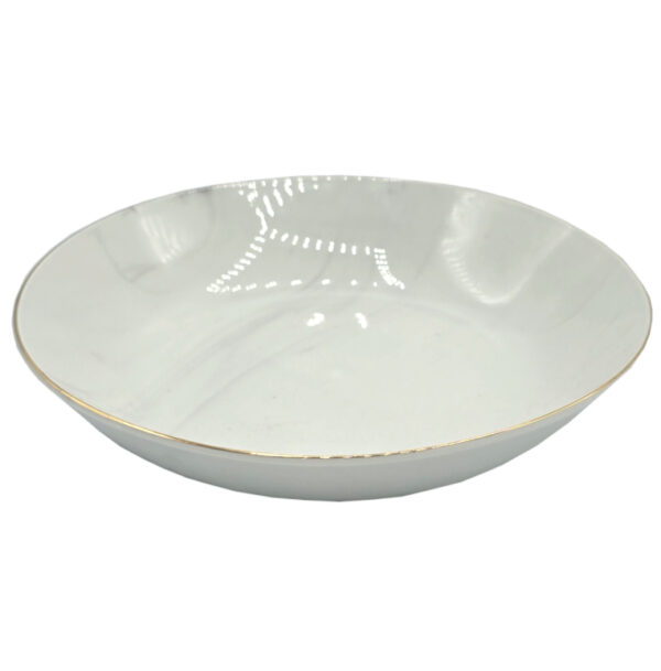 Talerz głęboki ceramiczny marmurkowy 20 cm miska