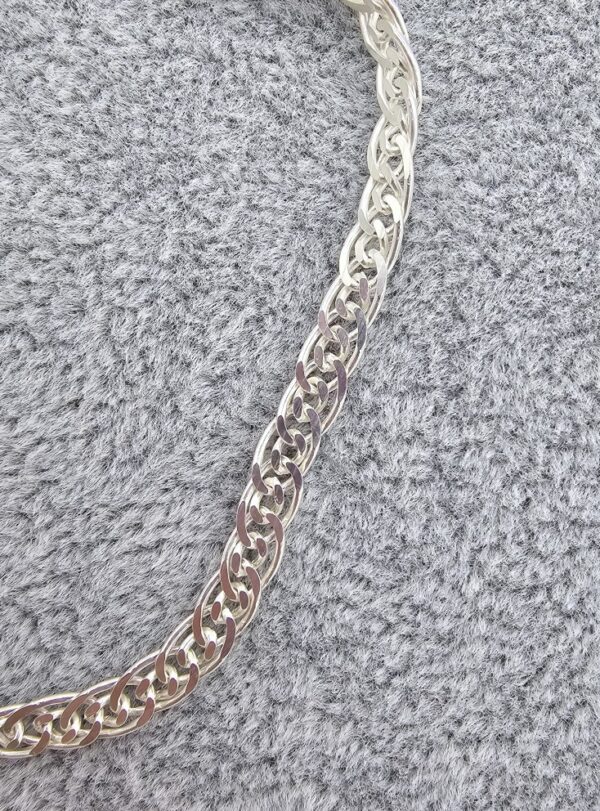 Bransoletka srebrna damska 925 nonna diamentowana 18,5 cm - obrazek 3