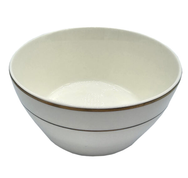 Miseczka miska ceramiczna 300 ml ozdobna biała ze zdobieniami - obrazek 2