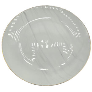 Talerz śniadaniowy ceramiczny marmurowy 21 cm