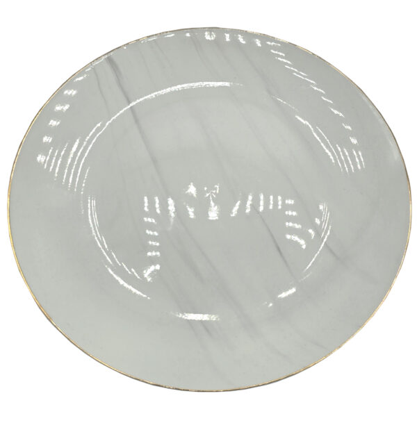 Talerz śniadaniowy ceramiczny marmurowy 21 cm