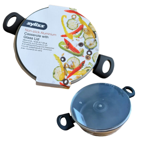 Duży aluminiowy garnek z pokrywą 26cm 6,3L Zyliss - obrazek 2