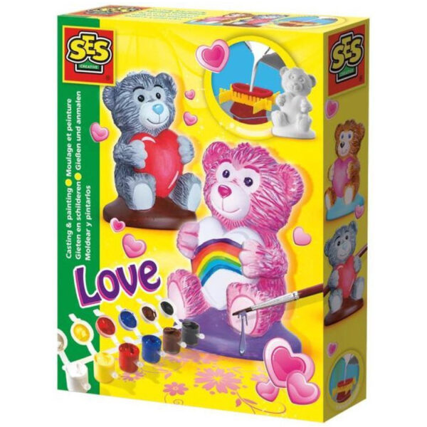 Kreatywny zestaw gipsowy miś DIY figurka z gipsu - obrazek 2