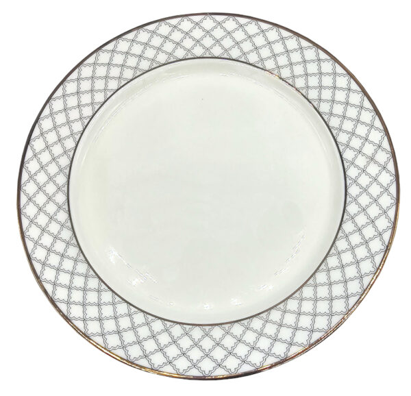 Talerz śniadaniowy ceramiczny we wzorki 21 cm ozdobny