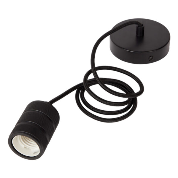 Lampa wisząca czarna oprawa 120cm E27 - obrazek 2