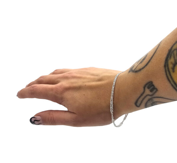 Bransoletka srebrna damska 925 nonna diamentowana 19 cm