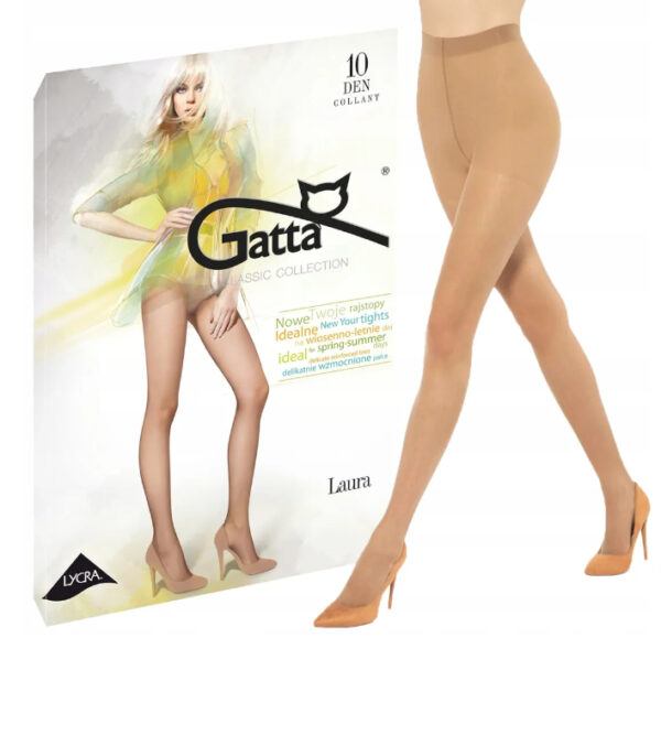 Rajstopy klasyczne Gatta Laura 10 den beige 2-S