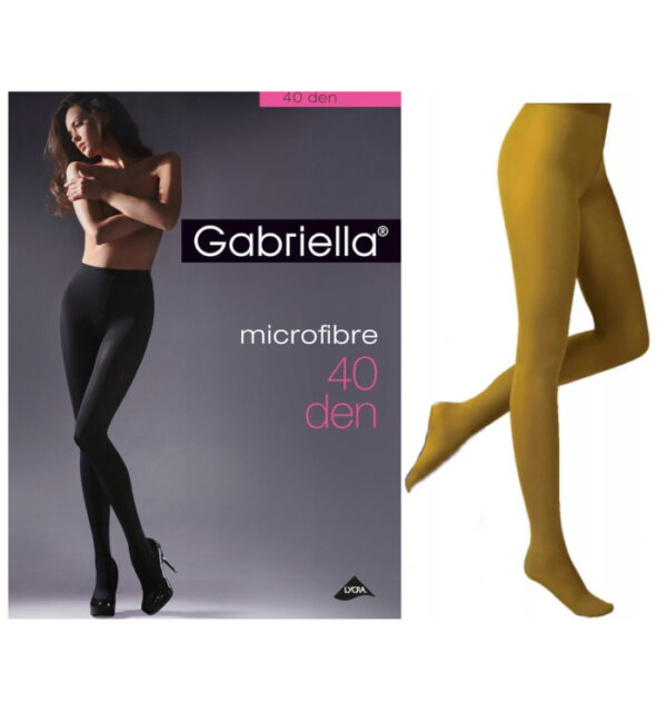 Rajstopy Gabriella microfibre 40 den 2 sinappi