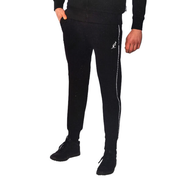 Spodnie dresowe męskie czarne Australian M slim fit - obrazek 2