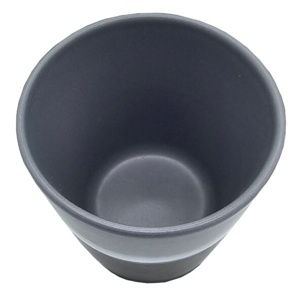 Kubek ceramiczny 200 ml grafitowy ręcznie malowany - obrazek 2