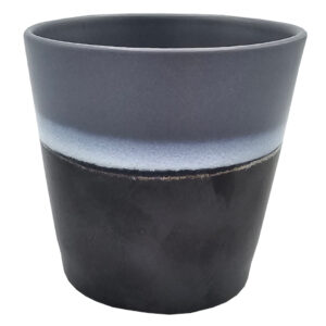 Kubek ceramiczny 200 ml grafitowy ręcznie malowany
