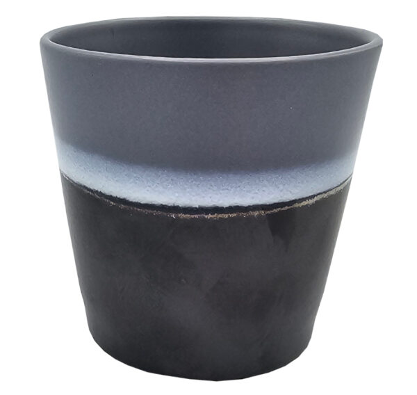 Kubek ceramiczny 200 ml grafitowy ręcznie malowany