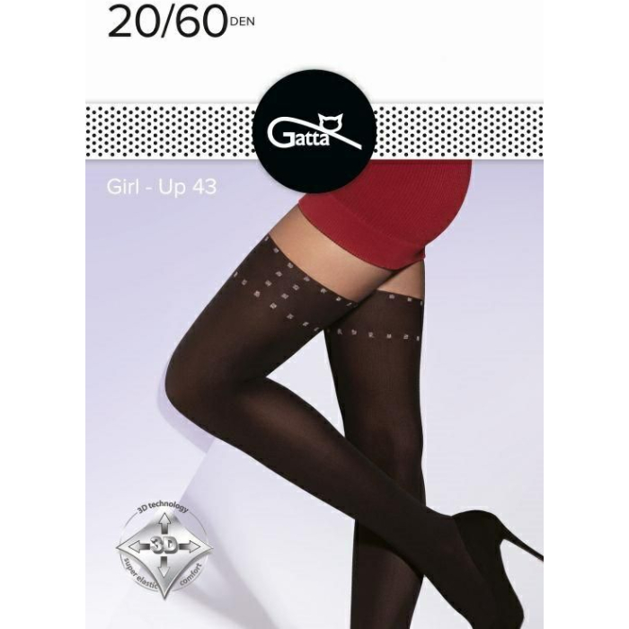 Rajstopy Gatta girl-up 43 czarne 20/60den 2 S nero silver