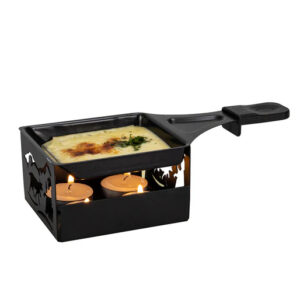 Mini grill do raclette panorama czarny na świeczki