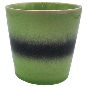 Kubek ceramiczny 200 ml zielony ręcznie malowany