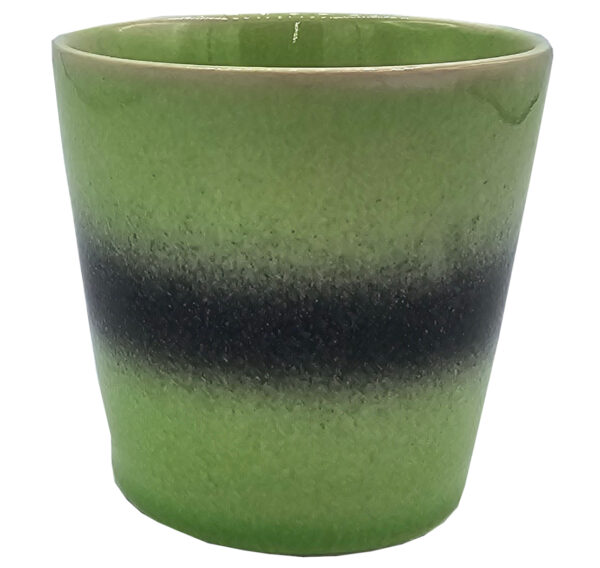 Kubek ceramiczny 200 ml zielony ręcznie malowany