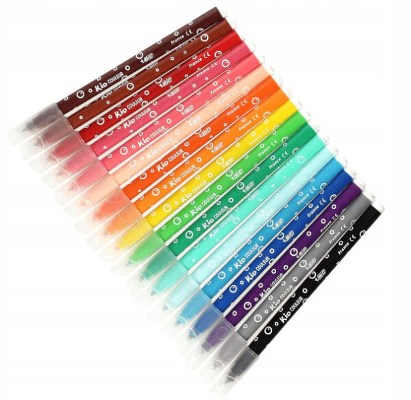 Pisaki flamastry Bic kids kid couleur 18 sztuk zestaw świąteczny - obrazek 2