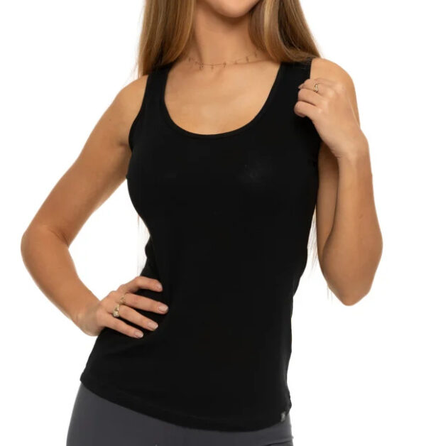 Koszulka bokserka damska tank top czarna XL Moraj - obrazek 2