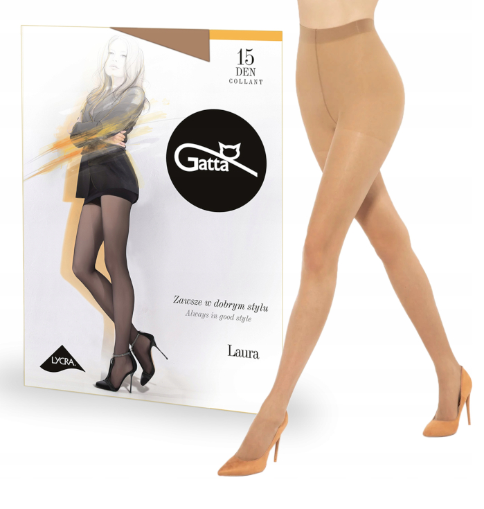 Rajstopy klasyczne Gatta Laura 15 den 5-XL beige