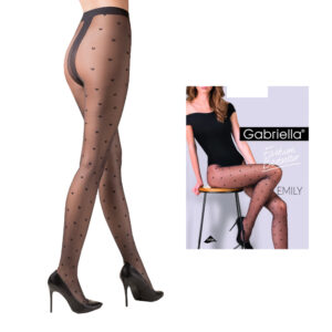 Gabriella rajstopy damskie w serduszka Emily 20 den 4 nero