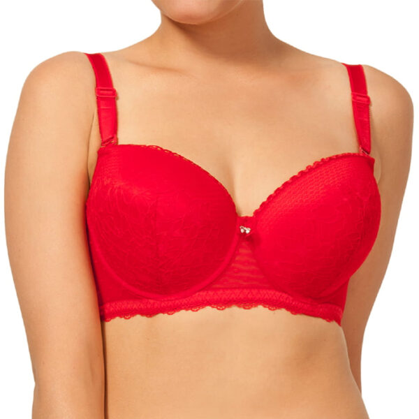 Linaise biustonosz push up 1660 80A czerwony - obrazek 2